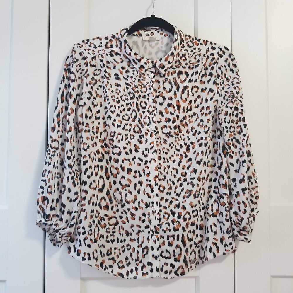 Finn & Grace animal print blouse